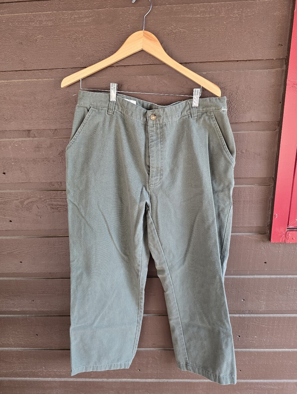 Vintage Orvis Sporting Traditions Leather-Trim Twill Field Chinos Pants Size 36